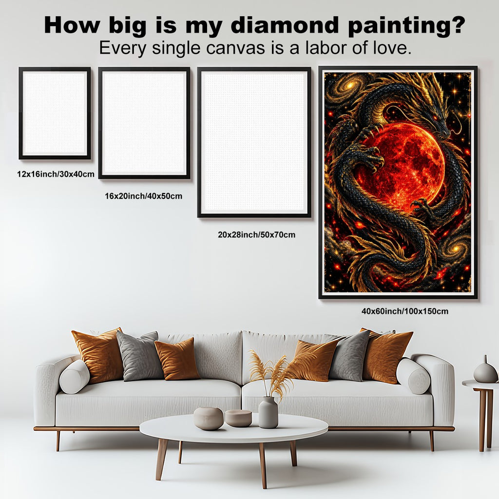 Dragon & moond diamond painting