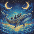 Whale & Twin Moons -Diamond Painting Kits