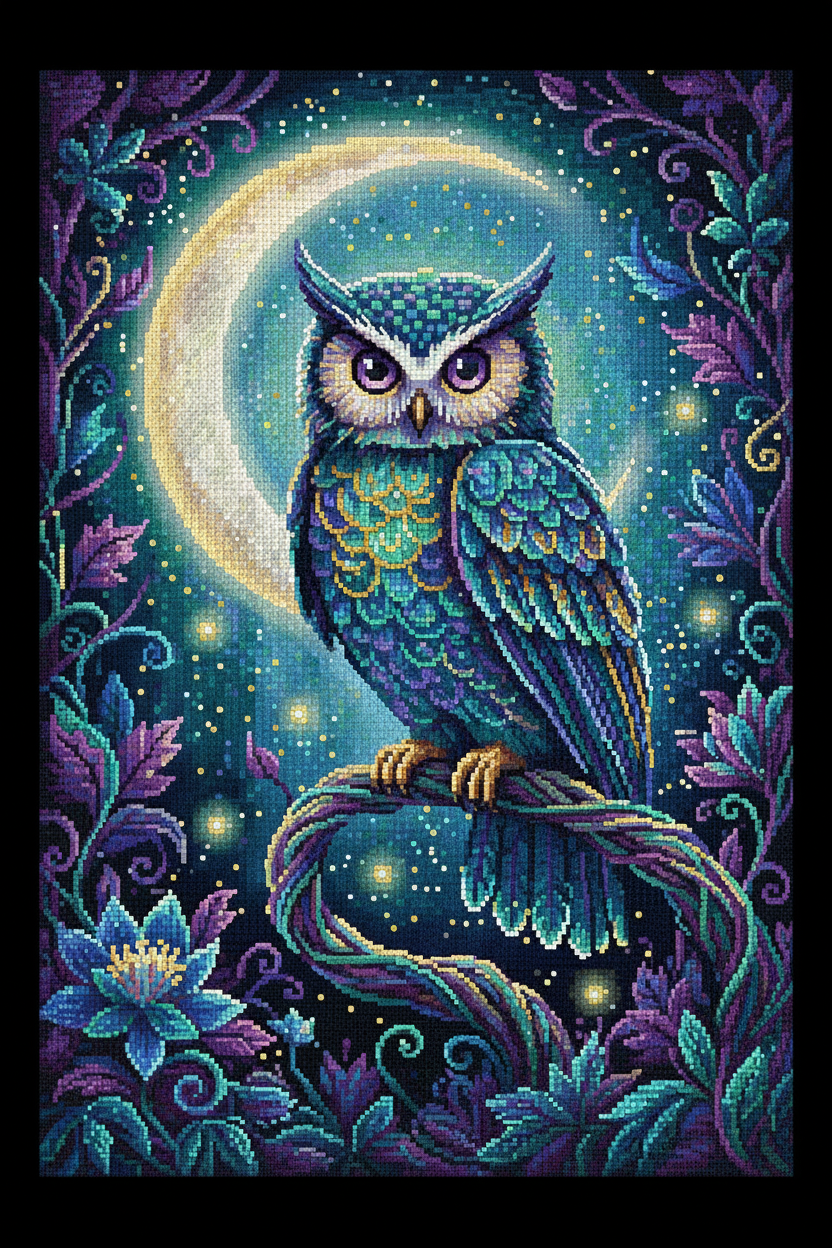 Owl me magic- diamond painting kit