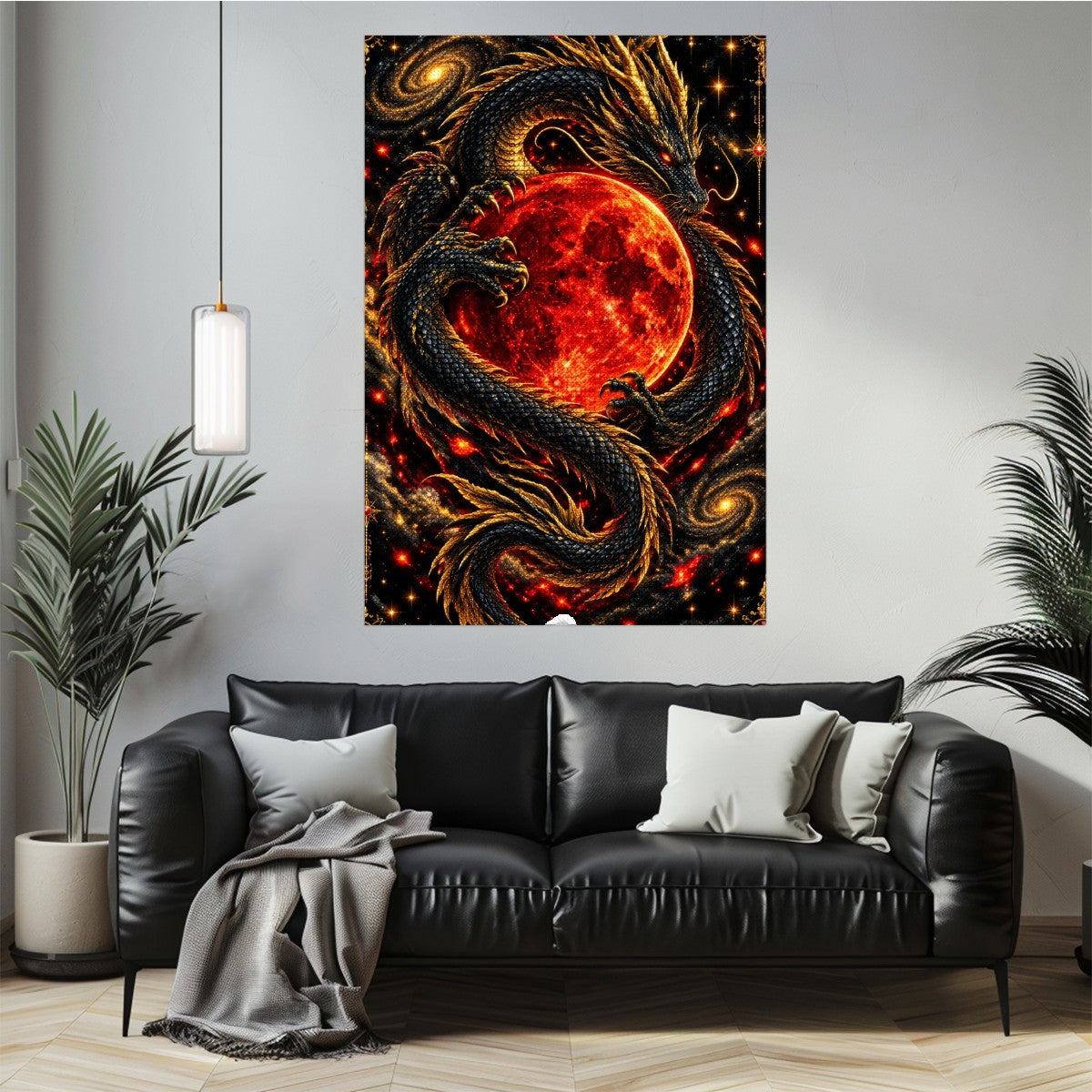 Dragon & moond diamond painting