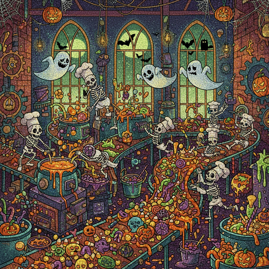 Haunted Candy Factory - Diamond Painting Kit