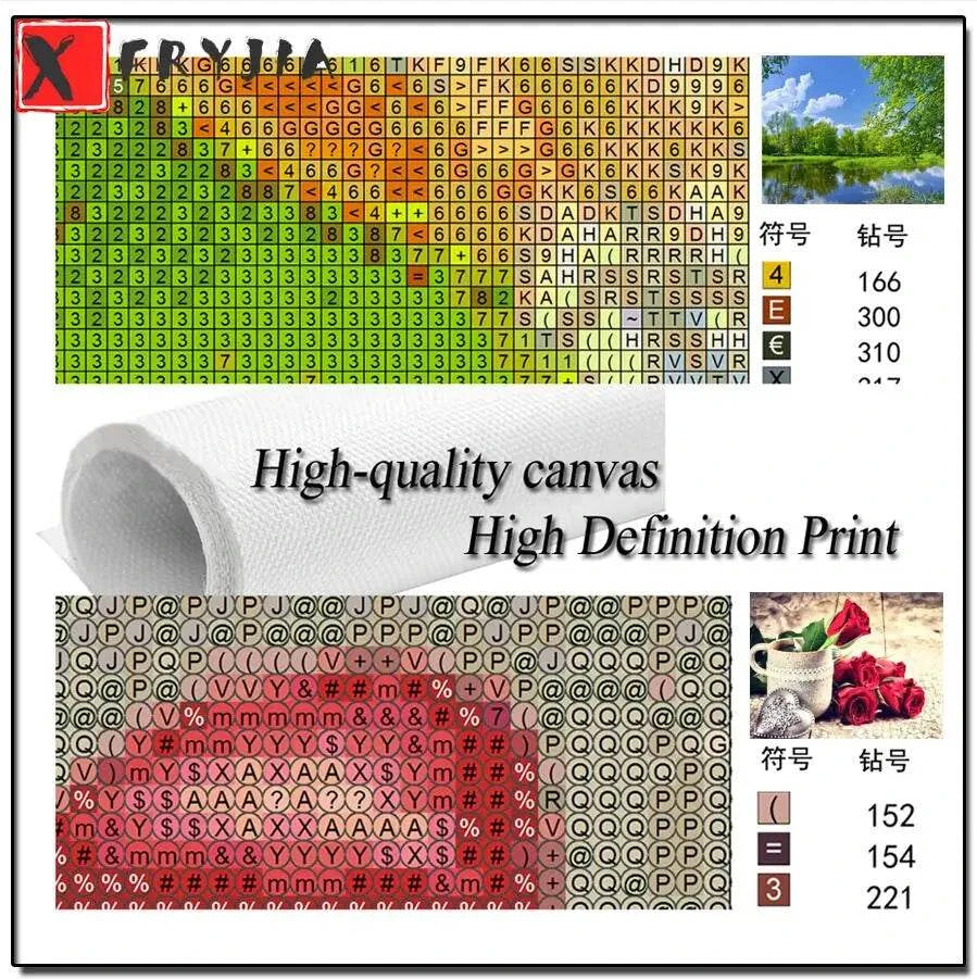 DIY Diamond Painting Kit New Beautiful Flower Art Diamond Mosaic Full Drill Embroidery Handmade Hobby