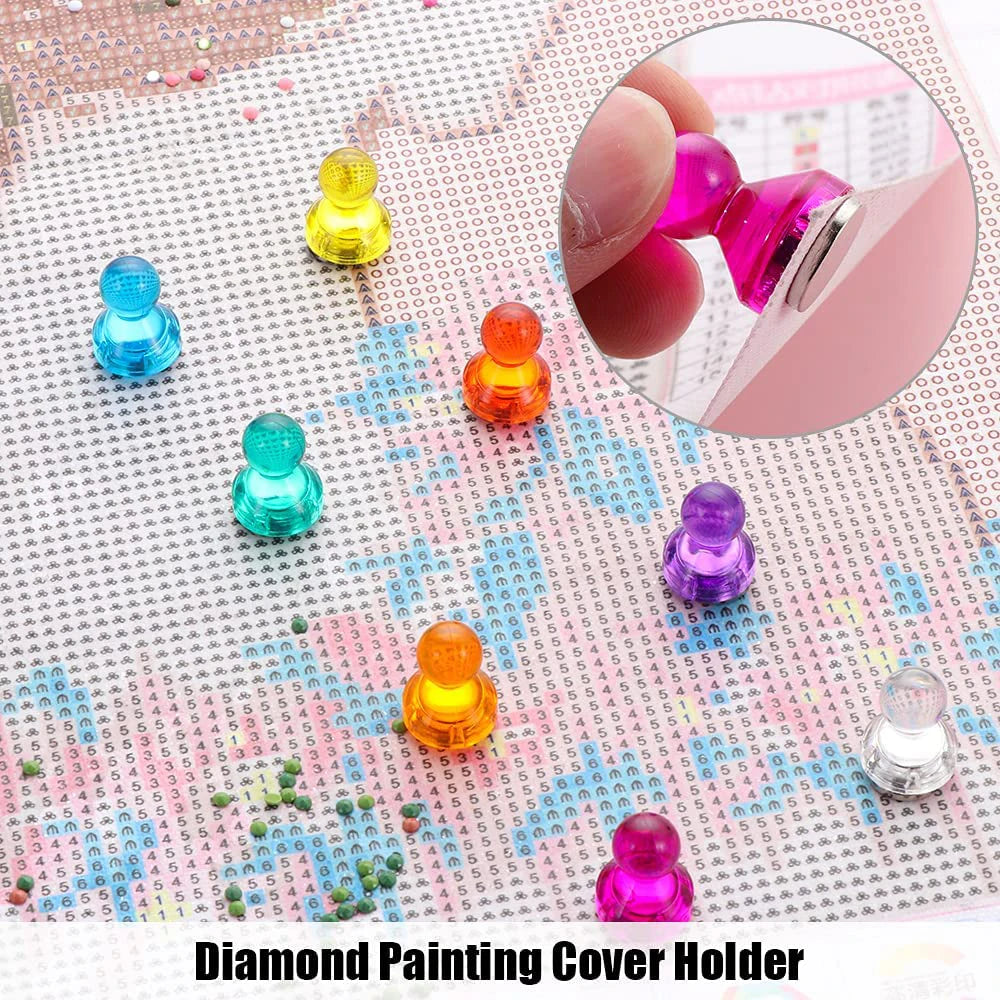 8PCS Diamond Painting Magnet Cover Holder Magnetic Cross Stitch Diamond Art Accessories Tools for DIY Art Craft Diamond Painting