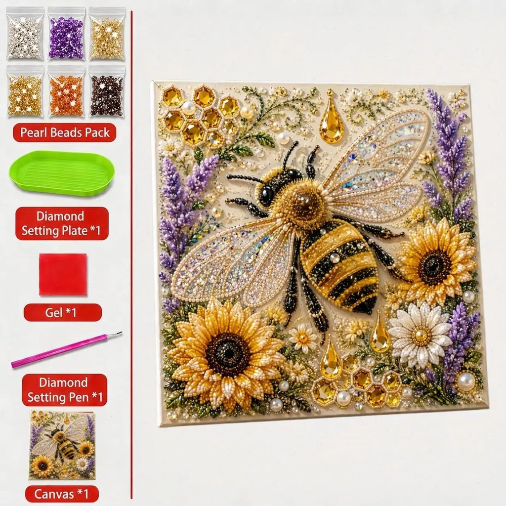Animal Diamond Pearl Art DIY Craft Kit Pearl Art Kits for Adults 5D Diamond Painting for Beginner Handmade Home Wall Decor