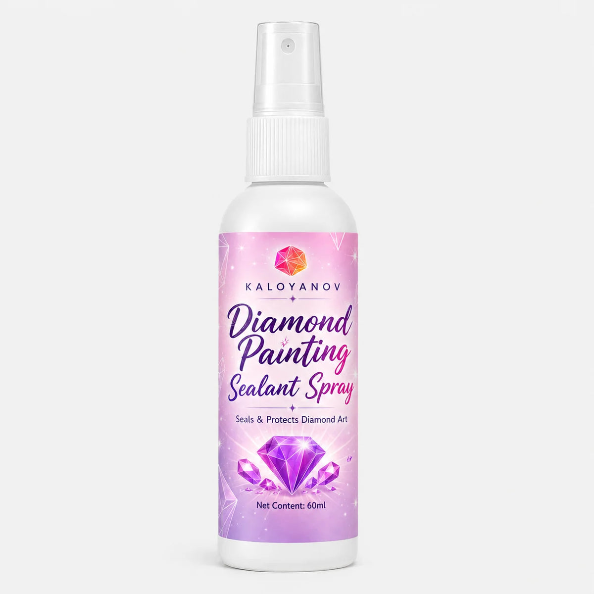 KALOYANOV Diamond Painting Sealant Spray (60ml) for Diamond Art Accessories, Clear Waterproof Finish, Easy to Use, No Yellowing