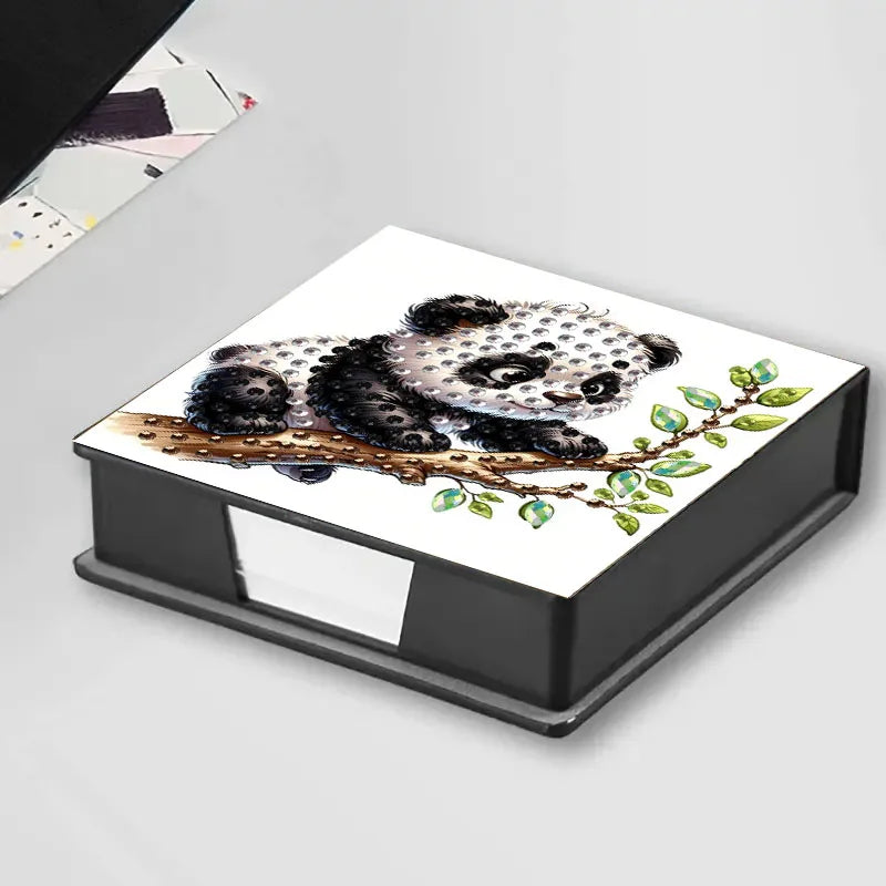 Diamond Painting Kit DIY Paper Dot Diamond Label Box - Animal Pattern - Suitable for Teachers and Reading Rooms, Study and Offic