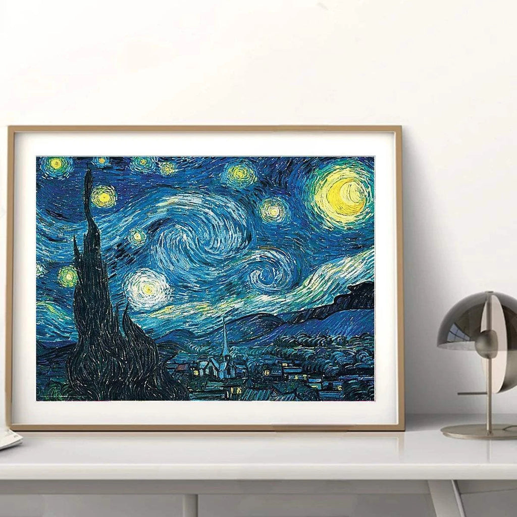 DIY Diamond Painting Kit Round Diamond Van Gogh's Starry Sky Full Diamond Mosaic Home Decoration Painting Cross Stitch Kit