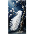 5D Diamond Painting Kit for Adults, White Peacock with Magnolia Full Drill Diamond Art, DIY Mosaic Cross Stitch, Home Decor Gift