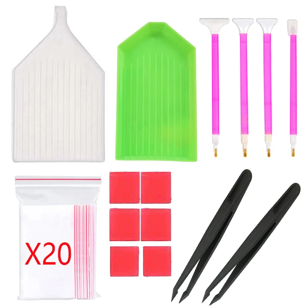 Diamond Painting Tools with Diamond Embroidery Box and Multiple Sizes Painting Pens for Adults to Make Art Craft