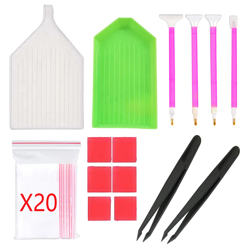 Diamond Painting Tools with Diamond Embroidery Box and Multiple Sizes Painting Pens for Adults to Make Art Craft