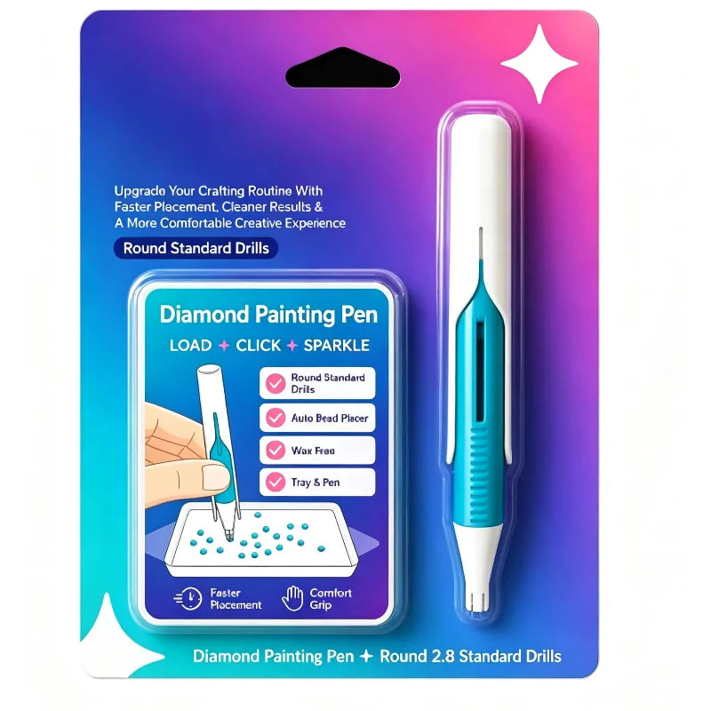 Diamond Painting Bead Dispenser Diamond Art Tool Pen Auto-feed Round Drill Applicator For Diamond Painting Diy Craft Accessory