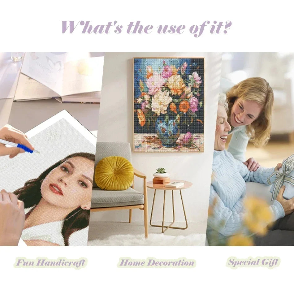 Diamond Painting Beautiful Woman Kit For Adults Artwork Landscape Full Round Crafts Gift Arts And Crafts Diamond Painting