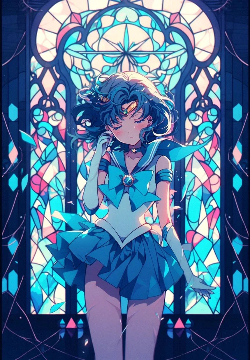 5D DIY Diamond Painting Kit Beauty Girl Warrior Moon Japanese Anime Cross Embroidery Handmade Embroidered Mosaic Art Gift