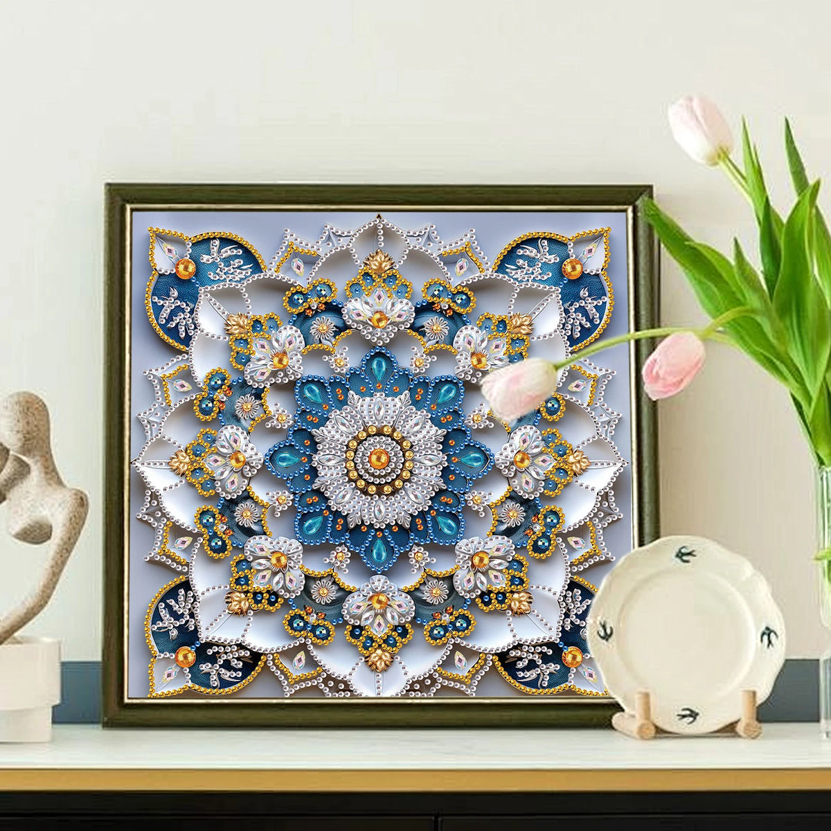 Diamond Art Painting Kit for Adults,DIY Pattern flower Special Shape Diamond Art Kit for Beginner for Home Wall Decoration Gift
