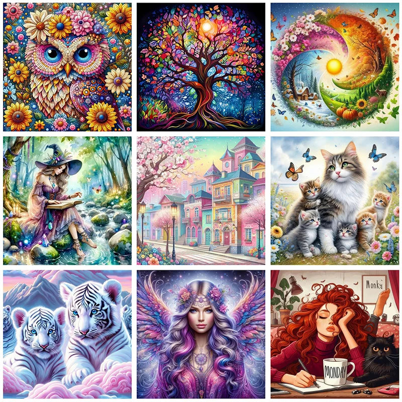 Diamond Art Painting Kits Accessories Paint Full Crystal New Mosaic 5D Diy Diamond Paintings 30x30 cm New 2025 Wall Art Pictures