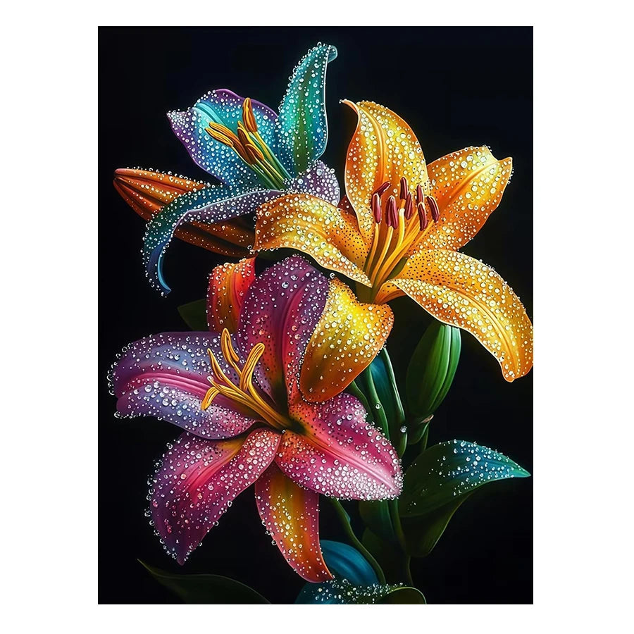 DIY Diamond Painting Kit New Beautiful Flower Art Diamond Mosaic Full Drill Embroidery Handmade Hobby