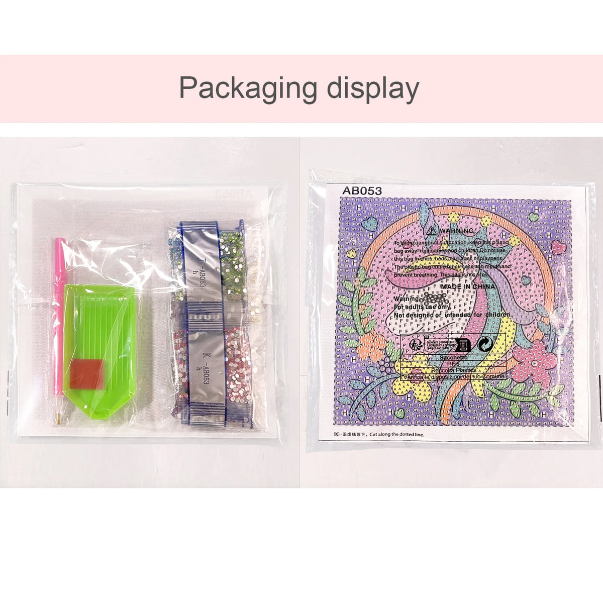 DIY Diamond Painting by Number Kits for Kids Cartoon Animal Crystal Diamond Embroidery for Up 5 Yesrs Old Children Gifts