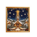 Framed Christmas Pearl Diamond Painting Kit DIY 3D Pearl Art Kits Home Wall Decor Holiday Gift Relaxing Handmade Diamond Art Set