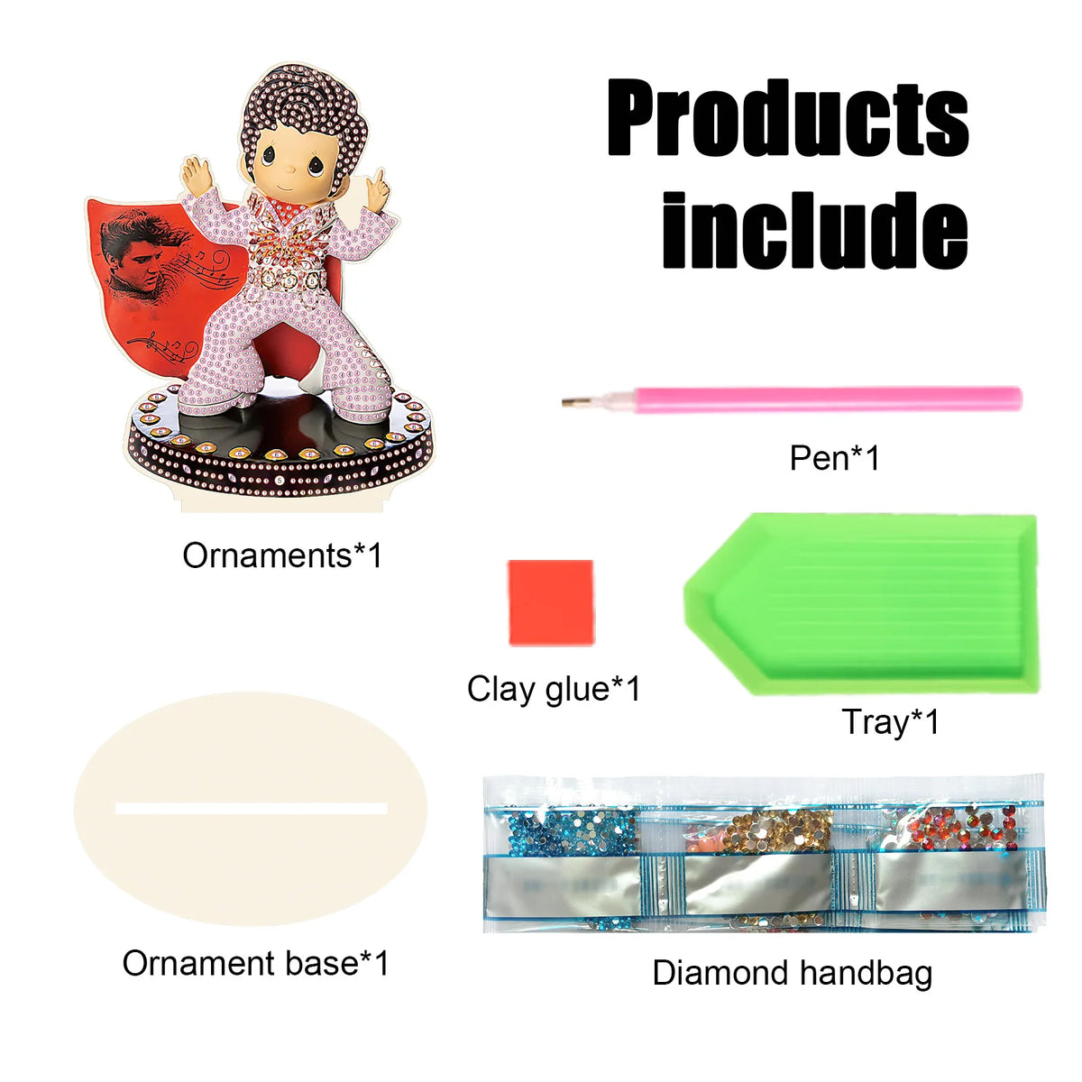 Diamond Art Painting Kit Ornament, DIY Desktop Decoration Diamond Art, Special Shape Diamond, Home Office Desktop Decoration
