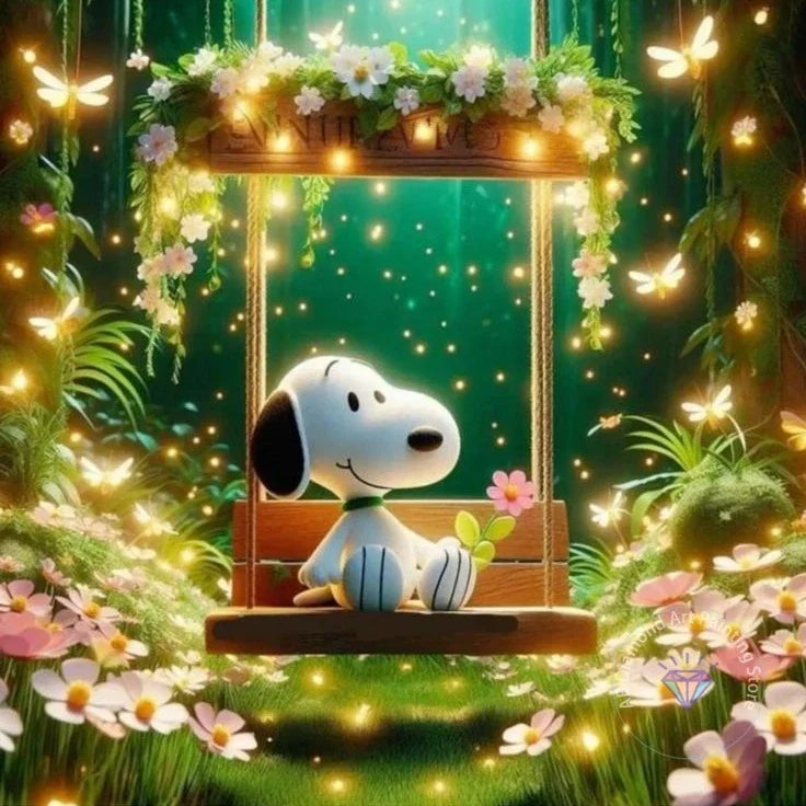 Peanuts Snoopy Diamond Painting Kit 5D DIY Diamond Handmade Art Gift Crafts Home Decor,No Frame