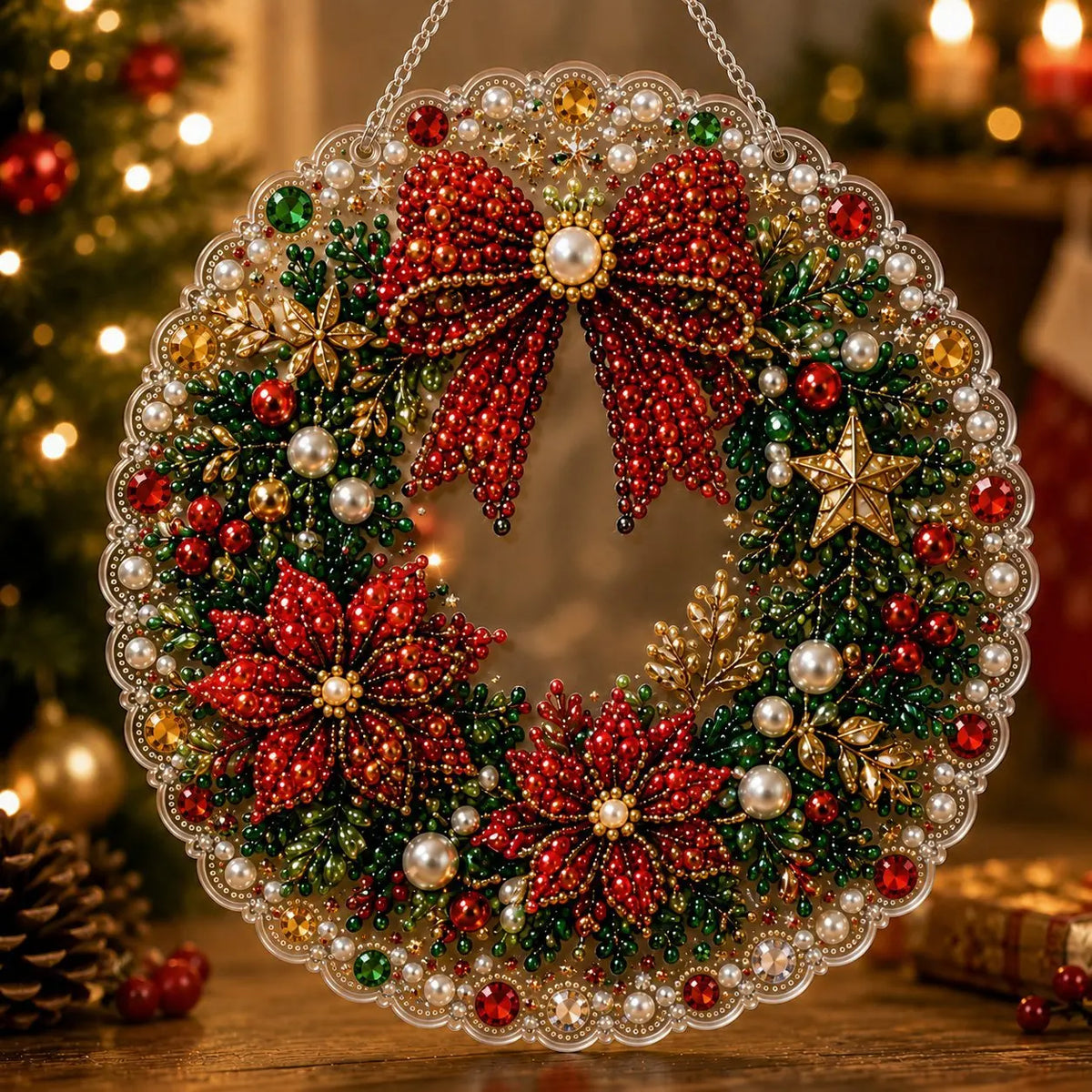 DIY Pearl Diamond Painting Suncatcher Kit - Create Stunning Craft Masterpieces