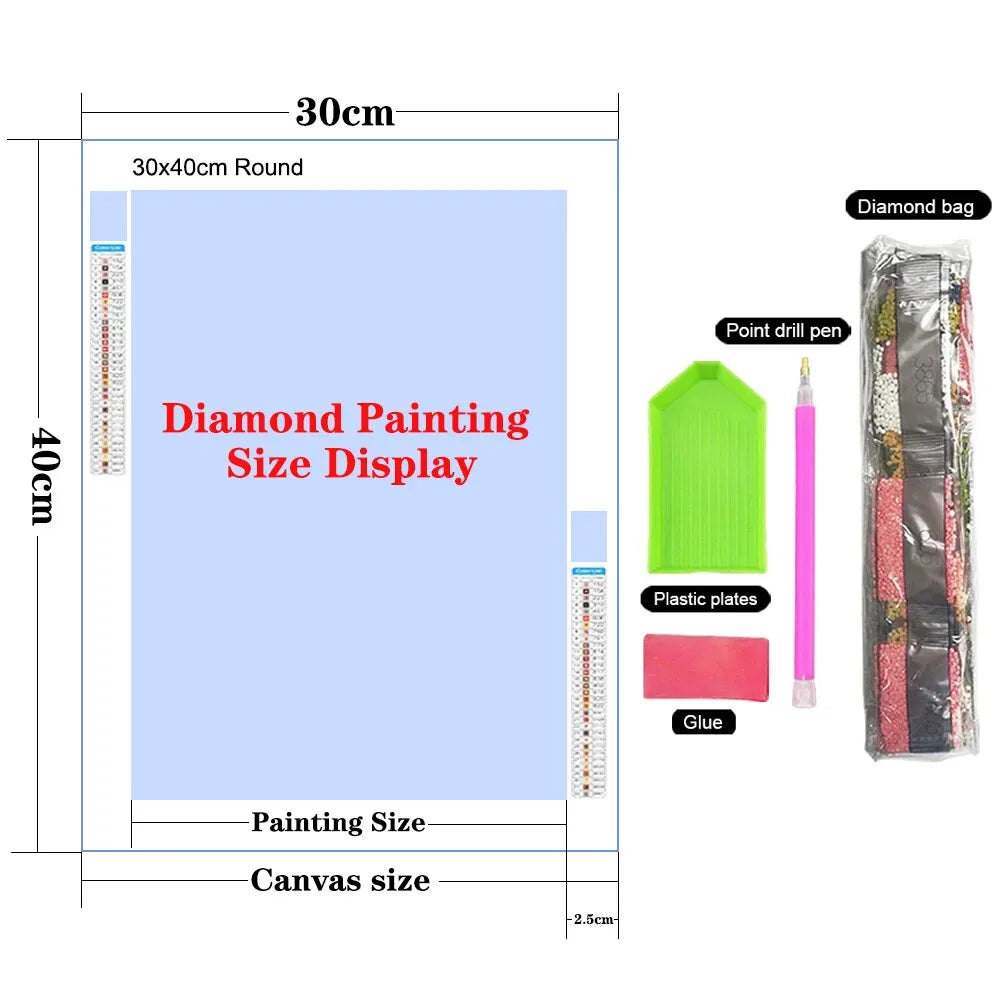 AB Diamond Painting Kit Wishing Bottle DIY Rhinestone Diamond Embroidery Landscape Heart Diamond Mosaic Art Home Decor