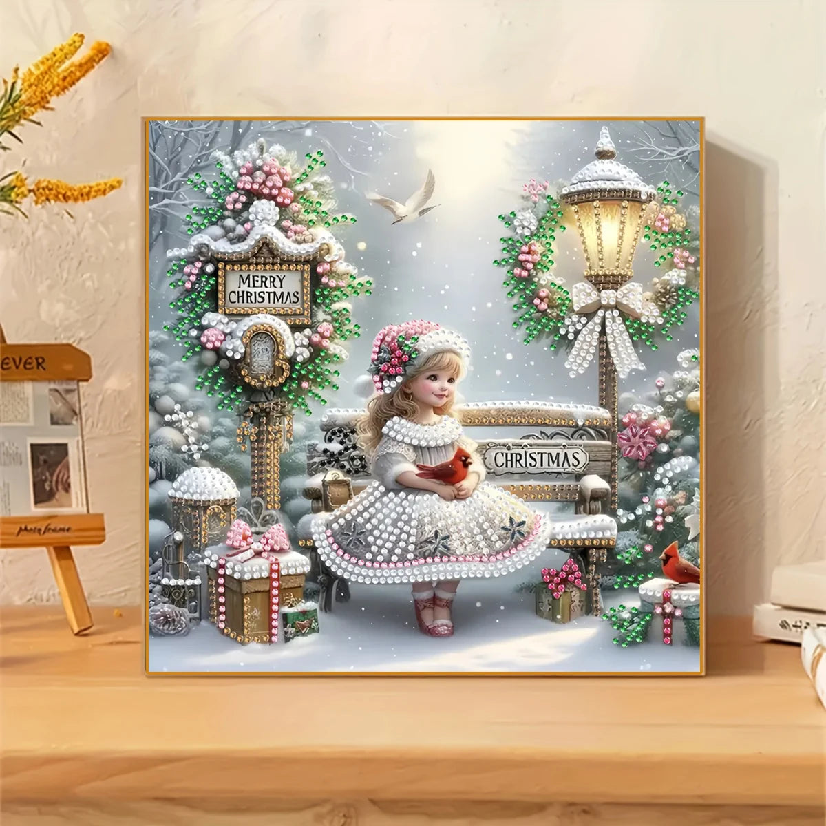 DIY Diamond Painting Kit - Cartoon Girl, with uniquely shaped diamonds, perfect for home decoration, living room, bedroom exquis