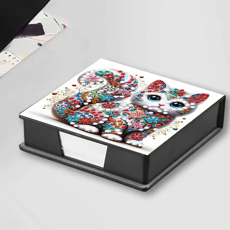 Diamond Painting Kit DIY Paper Dot Diamond Label Box - Animal Pattern - Suitable for Teachers and Reading Rooms, Study and Offic