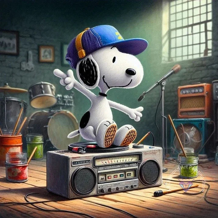 Peanuts Snoopy Diamond Painting Kit 5D DIY Diamond Handmade Art Gift Crafts Home Decor,No Frame