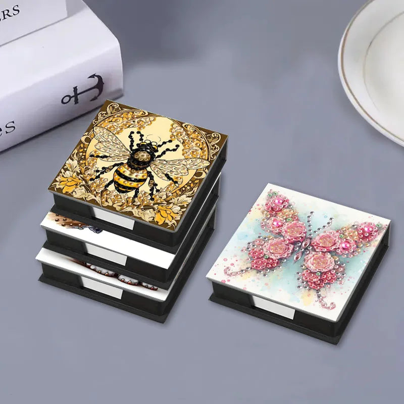 Diamond Painting Kit DIY Paper Dot Diamond Label Box - Animal Pattern - Suitable for Teachers and Reading Rooms, Study and Offic