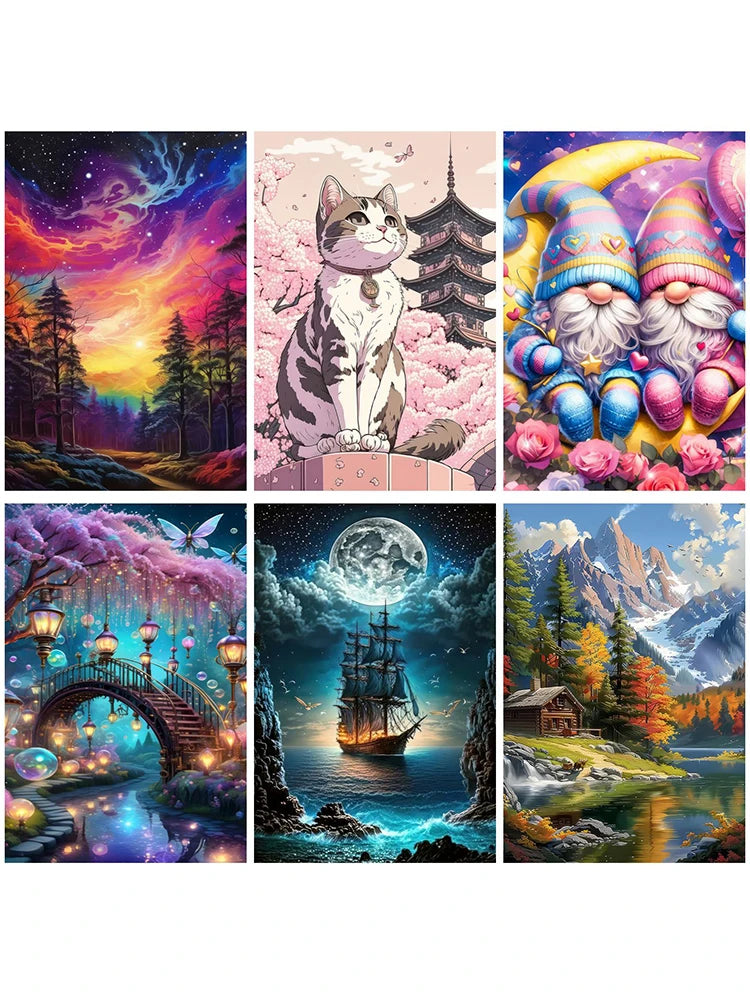 5D Diy Diamond Paintings Kits New 2025 Accessories 30x40 cm Wall Art Diamond Art Painting Kits Embroidery Full Crystal Mosaic
