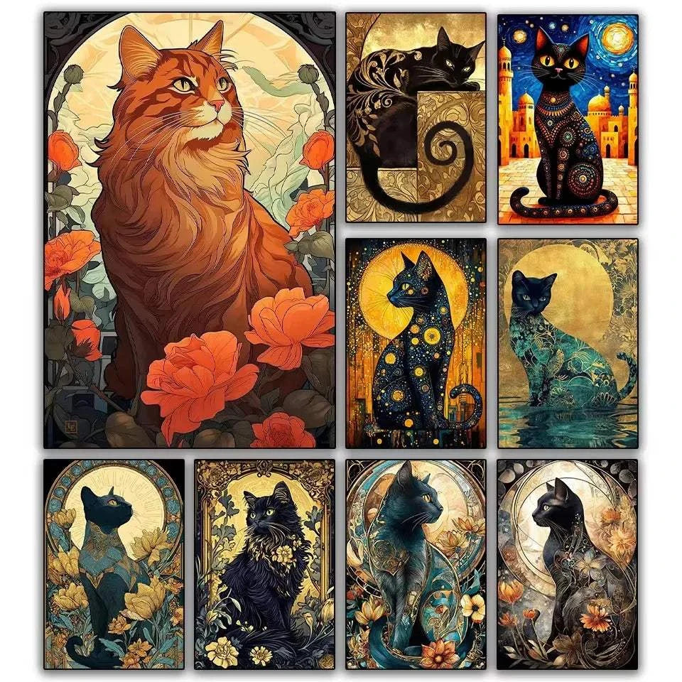 Diamond Painting Kit Animals Cat Full Diamond Mosaic Artwork Creative Handmade Home Decor Exquisite Gift