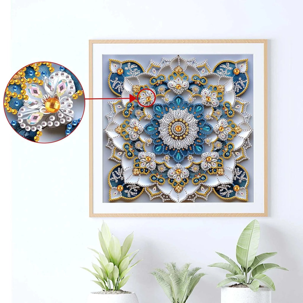 Diamond Art Painting Kit for Adults,DIY Pattern flower Special Shape Diamond Art Kit for Beginner for Home Wall Decoration Gift