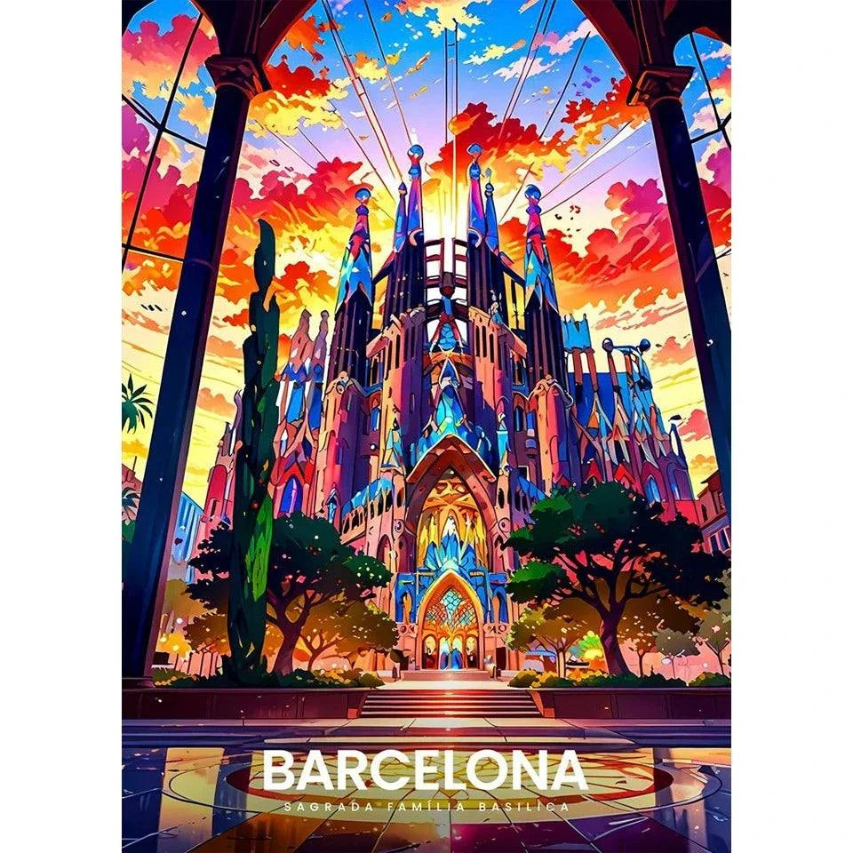 Diamond Painting Kit New York, Tokyo City Scenery Decoration DIY Full Drill World City Scenery Mosaic Cross Embroidery Set Gifts