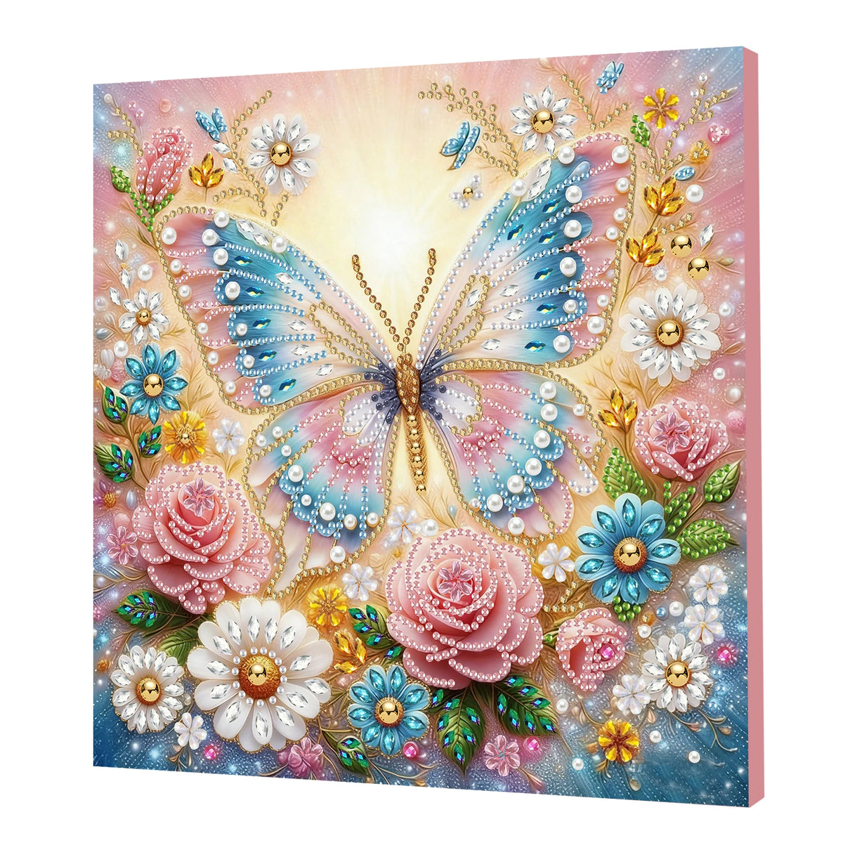 DIY Pearl Art Painting Set with Frame 9.84x9.84in Diamond Art Pearl Painting Kit for Adults Beginners Gift Idea Home Wall Decor