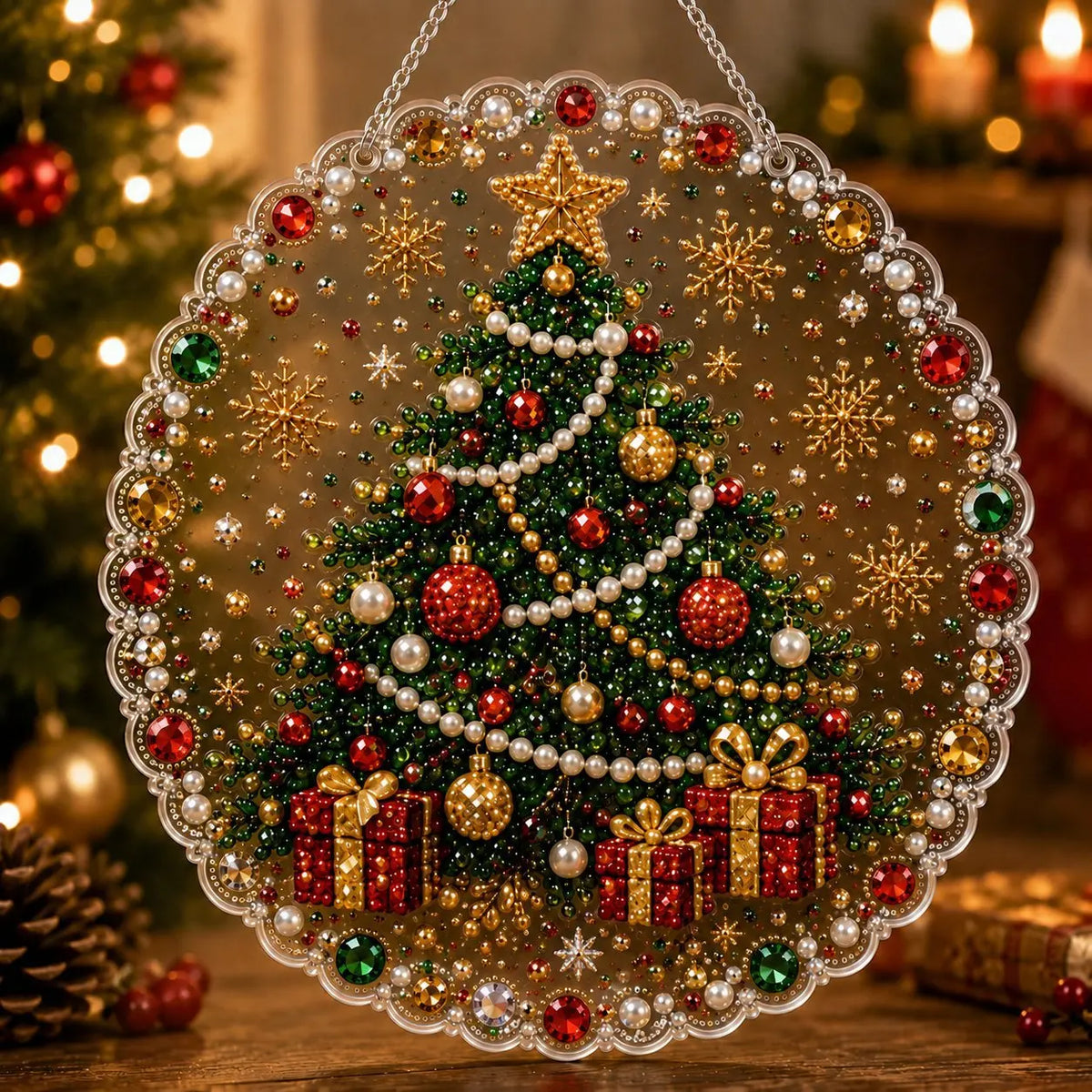 DIY Pearl Diamond Painting Suncatcher Kit - Create Stunning Craft Masterpieces