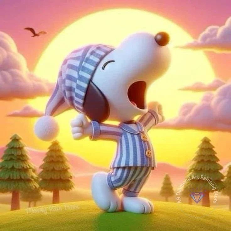 Peanuts Snoopy Diamond Painting Kit 5D DIY Diamond Handmade Art Gift Crafts Home Decor,No Frame
