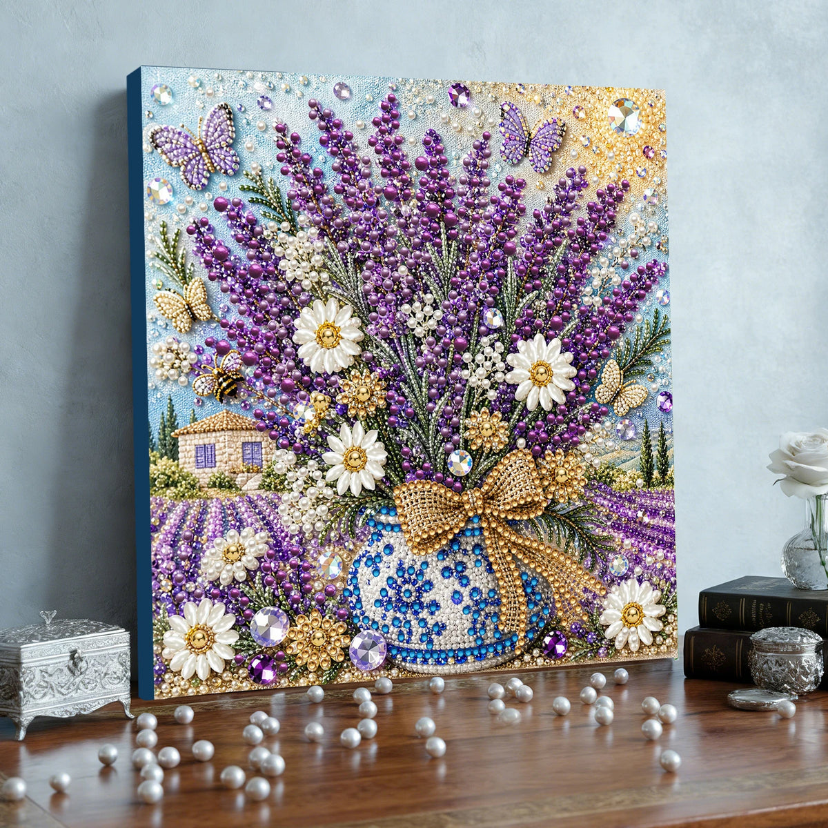 DIY Pearl Diamond Painting Kit: Floral Art for Creative Relaxation