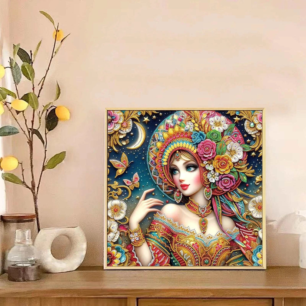 Diamond Art Painting Kits for Adult and Beginners,beautiful lady Diamond Art Painting Craft for Home Wall Decor Handmade Gift