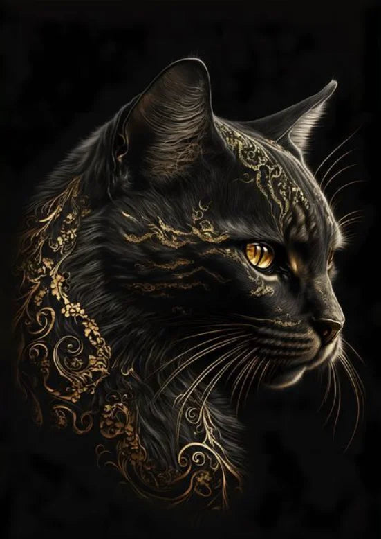 Diy Diamond Painting Kits Full Diamond Mosaic Black And Gold Crows Animals Bird Cat jellyfish Diamond Embroidery Wall Art A618