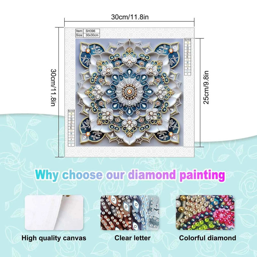 Diamond Art Painting Kit for Adults,DIY Pattern flower Special Shape Diamond Art Kit for Beginner for Home Wall Decoration Gift