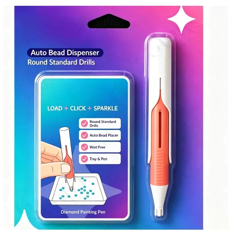 Diamond Painting Bead Dispenser Diamond Art Tool Pen Auto-feed Round Drill Applicator For Diamond Painting Diy Craft Accessory