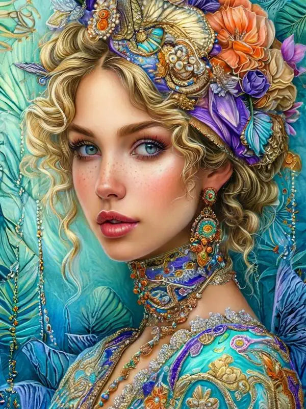 Diy Diamond Painting Kits New Collection Flower Woman Full Mosaic Art Rhinestone Embroidery Beautiful Girl Picture Wall Decor