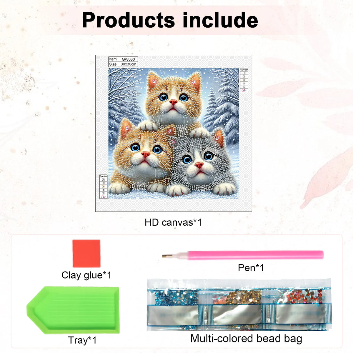 5D DIY Diamond Painting Flower Kit Kitten Decoration DIY Alien Drill Diamond Mosaic Art Gift Crafts Wall Home Decoration