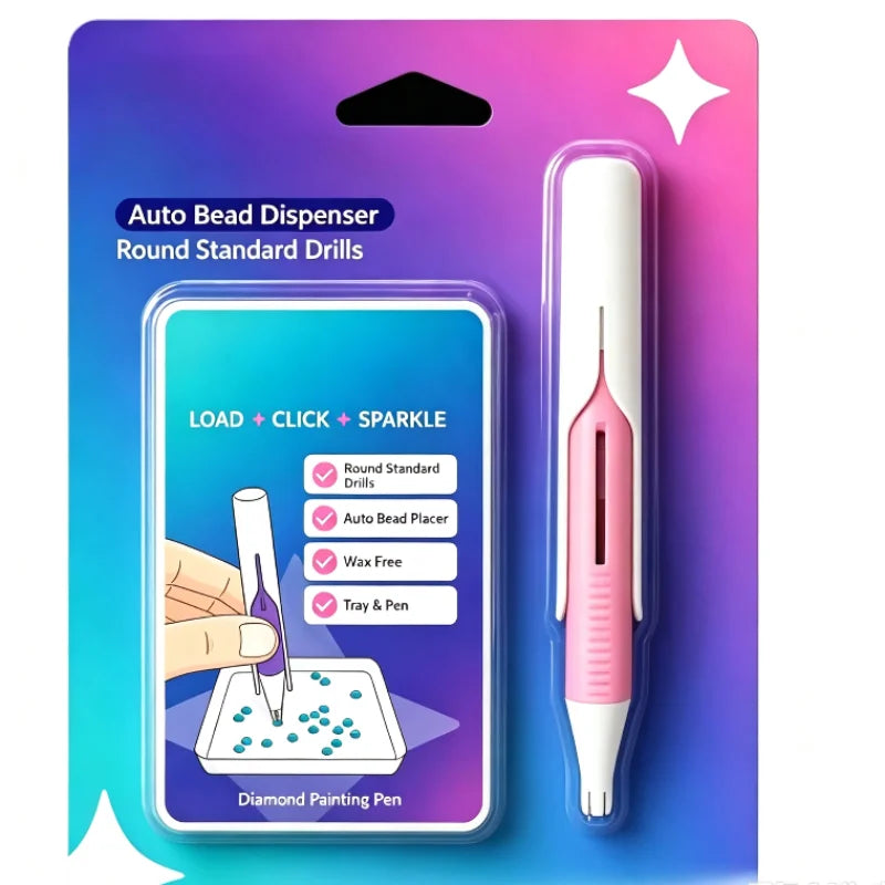 Diamond Painting Bead Dispenser Diamond Art Tool Pen Auto-feed Round Drill Applicator For Diamond Painting Diy Craft Accessory