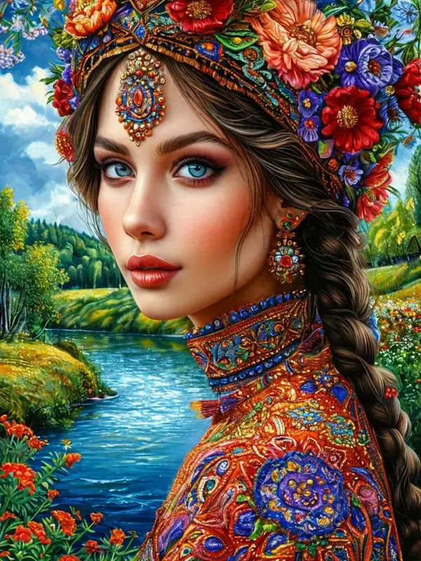 Diy Diamond Painting Kits New Collection Flower Woman Full Mosaic Art Rhinestone Embroidery Beautiful Girl Picture Wall Decor