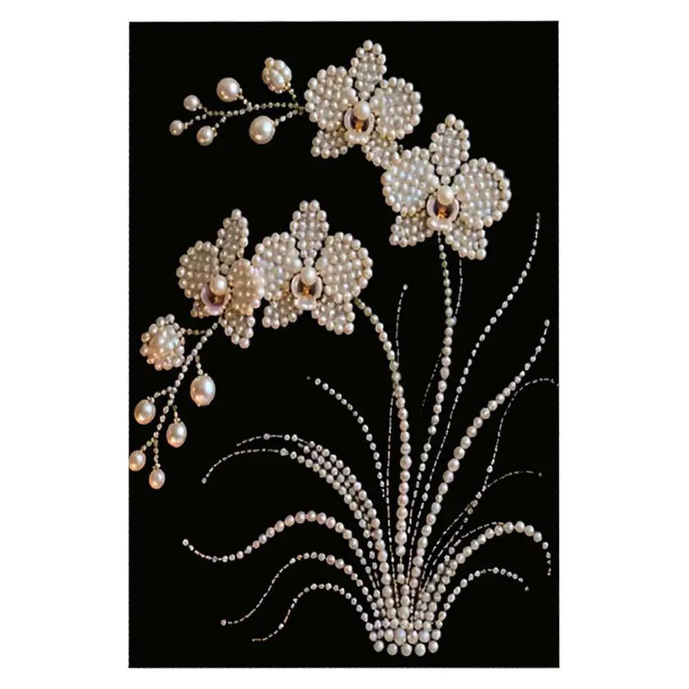 DIY Flower Pearl Diamond Art Kits for Adults/Beginners Gift Home Decor Art Pearl Gem Painting Picture 20*30CM Arts Craft