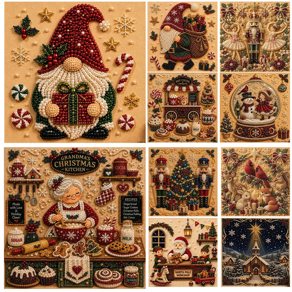 Christmas Pearl Diamond Painting Kit: Create Stunning Art with Ease