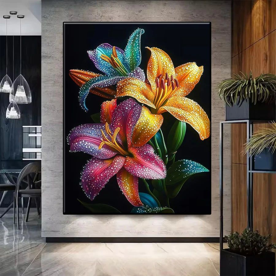 DIY Diamond Painting Kit New Beautiful Flower Art Diamond Mosaic Full Drill Embroidery Handmade Hobby