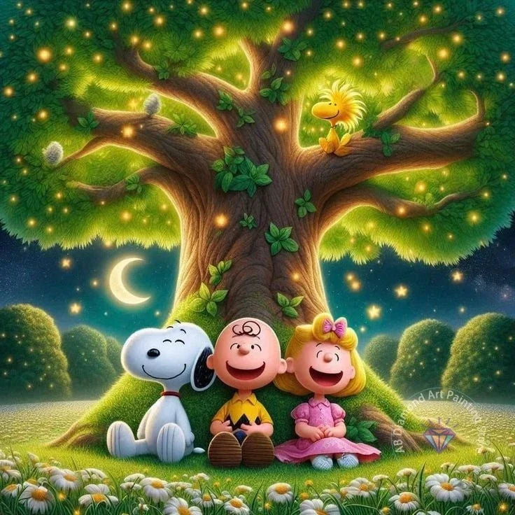 Peanuts Snoopy Diamond Painting Kit 5D DIY Diamond Handmade Art Gift Crafts Home Decor,No Frame